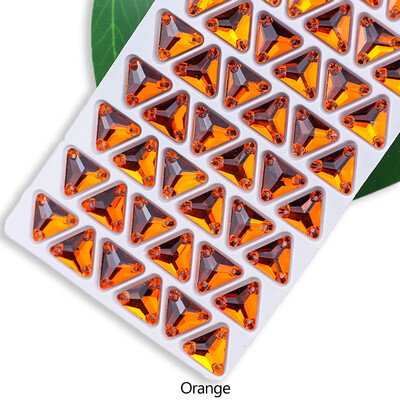 QL Crystal Sew On Rhinestone Clear AB Crystal Glass Crystal Triangles lapos hátú varrógomb barkácsoláshoz Ruhatáska cipőkhöz