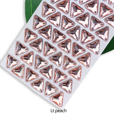 QL Crystal Sew On Rhinestone Clear AB Crystal Glass Crystal Triangles lapos hátú varrógomb barkácsoláshoz Ruhatáska cipőkhöz