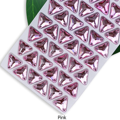 QL Crystal Sew On Rhinestone Clear AB Crystal Glass Crystal Triangles lapos hátú varrógomb barkácsoláshoz Ruhatáska cipőkhöz