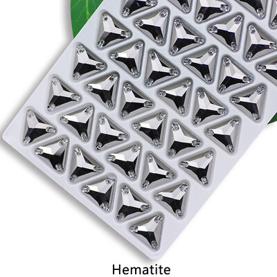 QL Crystal Sew On Rhinestone Clear AB Crystal Glass Crystal Triangles lapos hátú varrógomb barkácsoláshoz Ruhatáska cipőkhöz
