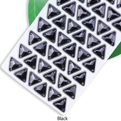 QL Crystal Sew On Rhinestone Clear AB Crystal Glass Crystal Triangles lapos hátú varrógomb barkácsoláshoz Ruhatáska cipőkhöz