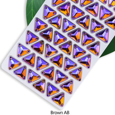 QL Crystal Sew On Rhinestone Clear AB Crystal Glass Crystal Triangles lapos hátú varrógomb barkácsoláshoz Ruhatáska cipőkhöz