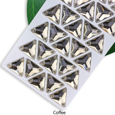 QL Crystal Sew On Rhinestone Clear AB Crystal Glass Crystal Triangles lapos hátú varrógomb barkácsoláshoz Ruhatáska cipőkhöz