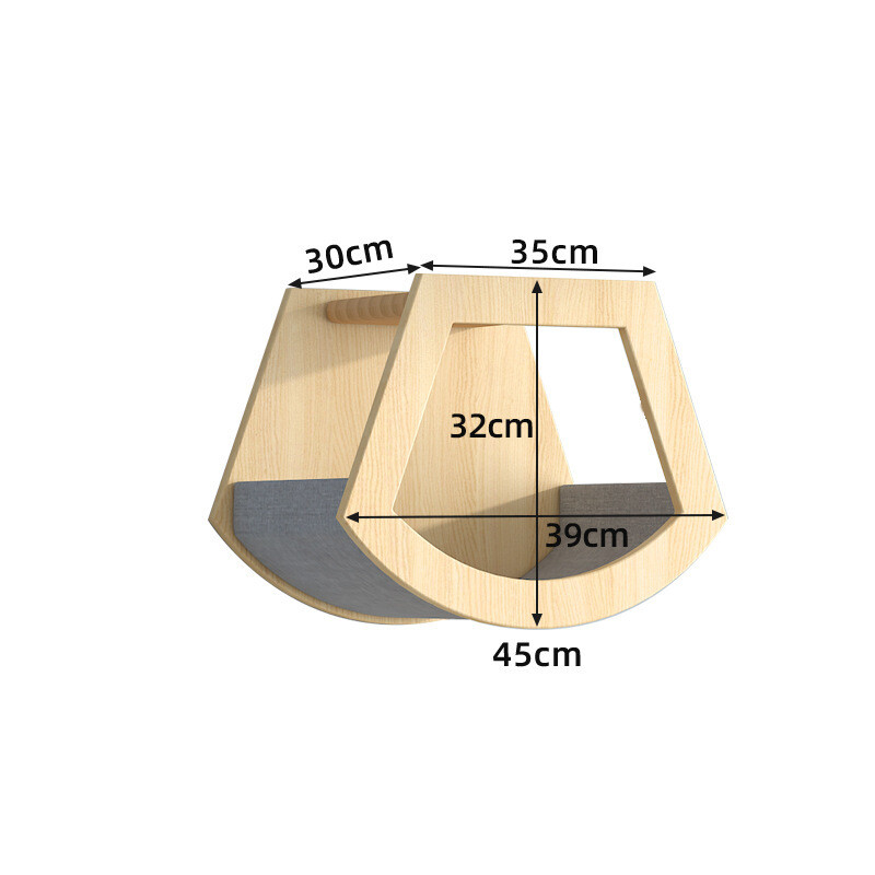 Zgarietor pentru pisici, montat pe perete, din lemn masiv, montat pe perete, platforma de sarituri pentru pisici, placa de zgariat, platforma de sarituri pe perete, perete pentru pisici, cuib de pisici, moara de coloana