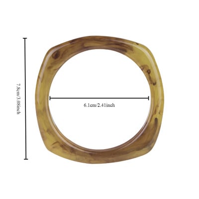 2022. Vintage punk šarena velika narukvica od debele smole, akrilna geometrijska kvadratna narukvica s nepravilnim trokutom za ženski nakit