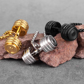 Halter Fitness Bărbați Femei Colier Pandantive Lanț Punk Simplu pentru Iubit Bijuterii din oțel inoxidabil Creativitate Cadou En-gros