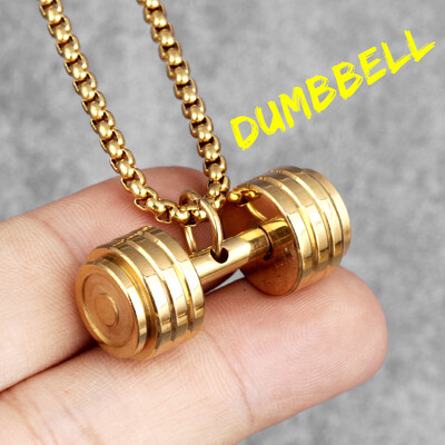 Halter Fitness Bărbați Femei Colier Pandantive Lanț Punk Simplu pentru Iubit Bijuterii din oțel inoxidabil Creativitate Cadou En-gros