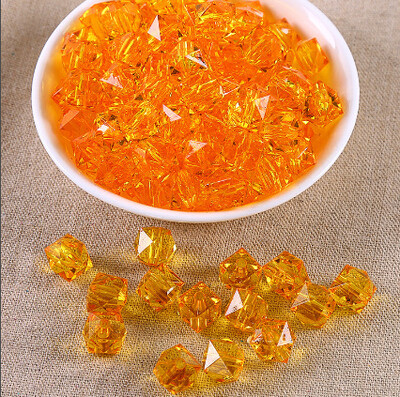 10 mm ručno rađene perle s kvadratnim dijamantnim perlama, pletene perle punog neba, prozirne kvadratne perle, tkane akrilne perle, slobodne perle