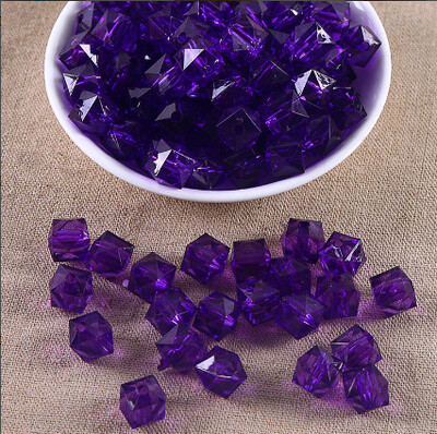 10 mm ručno rađene perle s kvadratnim dijamantnim perlama, pletene perle punog neba, prozirne kvadratne perle, tkane akrilne perle, slobodne perle