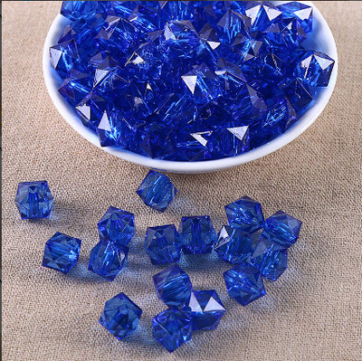 10 mm ručno rađene perle s kvadratnim dijamantnim perlama, pletene perle punog neba, prozirne kvadratne perle, tkane akrilne perle, slobodne perle