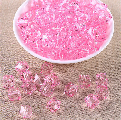 10 mm ručno rađene perle s kvadratnim dijamantnim perlama, pletene perle punog neba, prozirne kvadratne perle, tkane akrilne perle, slobodne perle