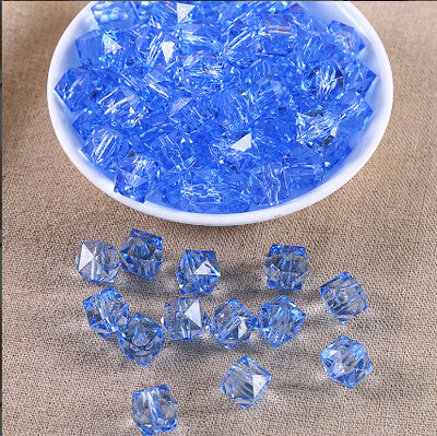 10 mm ručno rađene perle s kvadratnim dijamantnim perlama, pletene perle punog neba, prozirne kvadratne perle, tkane akrilne perle, slobodne perle