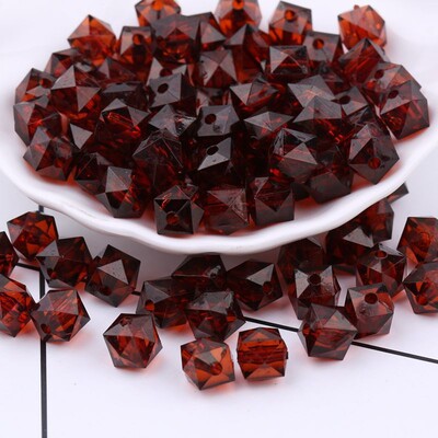 10 mm ručno rađene perle s kvadratnim dijamantnim perlama, pletene perle punog neba, prozirne kvadratne perle, tkane akrilne perle, slobodne perle