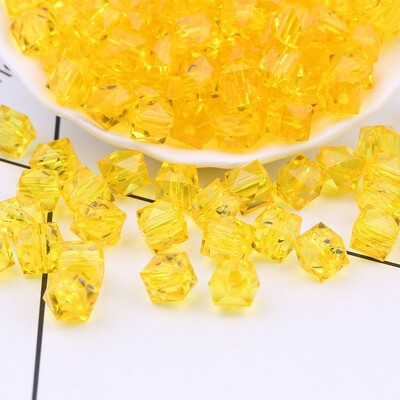 10 mm ručno rađene perle s kvadratnim dijamantnim perlama, pletene perle punog neba, prozirne kvadratne perle, tkane akrilne perle, slobodne perle