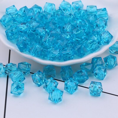 10 mm ručno rađene perle s kvadratnim dijamantnim perlama, pletene perle punog neba, prozirne kvadratne perle, tkane akrilne perle, slobodne perle