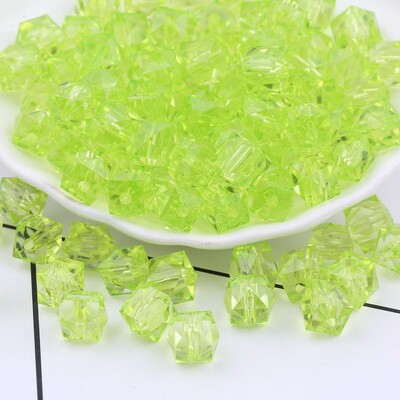 10 mm ručno rađene perle s kvadratnim dijamantnim perlama, pletene perle punog neba, prozirne kvadratne perle, tkane akrilne perle, slobodne perle