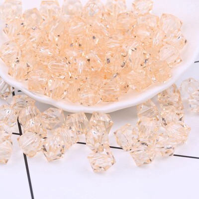 10 mm ručno rađene perle s kvadratnim dijamantnim perlama, pletene perle punog neba, prozirne kvadratne perle, tkane akrilne perle, slobodne perle