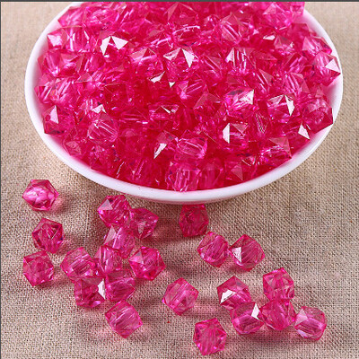 10 mm ručno rađene perle s kvadratnim dijamantnim perlama, pletene perle punog neba, prozirne kvadratne perle, tkane akrilne perle, slobodne perle