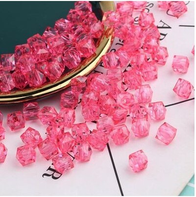 10 mm ručno rađene perle s kvadratnim dijamantnim perlama, pletene perle punog neba, prozirne kvadratne perle, tkane akrilne perle, slobodne perle