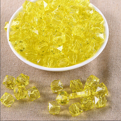 10 mm ručno rađene perle s kvadratnim dijamantnim perlama, pletene perle punog neba, prozirne kvadratne perle, tkane akrilne perle, slobodne perle