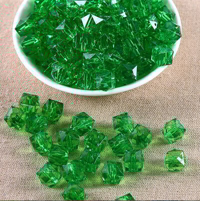 10 mm ručno rađene perle s kvadratnim dijamantnim perlama, pletene perle punog neba, prozirne kvadratne perle, tkane akrilne perle, slobodne perle