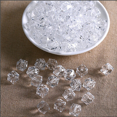 10 mm ručno rađene perle s kvadratnim dijamantnim perlama, pletene perle punog neba, prozirne kvadratne perle, tkane akrilne perle, slobodne perle