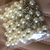 100db 6mm fehér fekete gyöngy szegecsek kerek fejű akril szegecs tüskék esküvői ruhákhoz nadrágok sapka táska cipők kézműves dekoráció