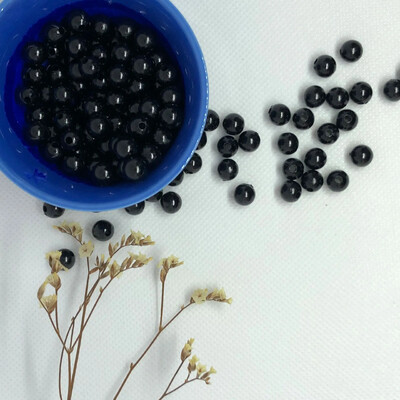 100db 6mm fehér fekete gyöngy szegecsek kerek fejű akril szegecs tüskék esküvői ruhákhoz nadrágok sapka táska cipők kézműves dekoráció