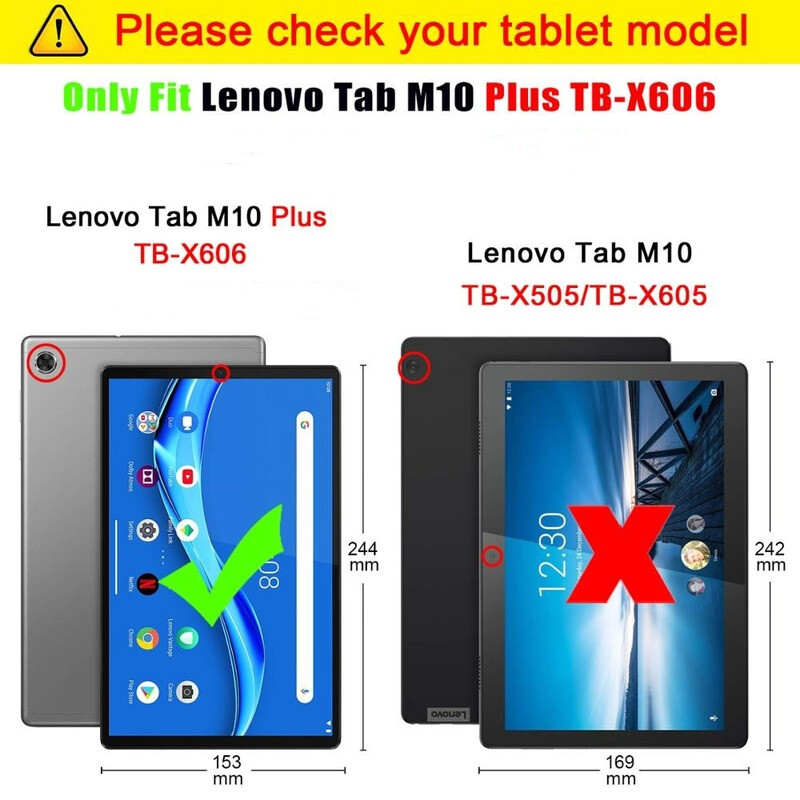 Lenovo Tab M10 Plus futrālis TB-X606F TB-X606X 10,3 collu magnētiski salokāms statīva planšetdatora vāciņš priekš Lenovo tab m10 fhd plus korpuss