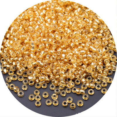 Aukštos kokybės 2/3/4 mm sudrėkintas sidabrinis stiklinis ryžių karoliukai palaidi karoliukai siuvinėjimas „pasidaryk pats“ karoliukų iškalimo medžiaga Naminiai papuošalų priedai