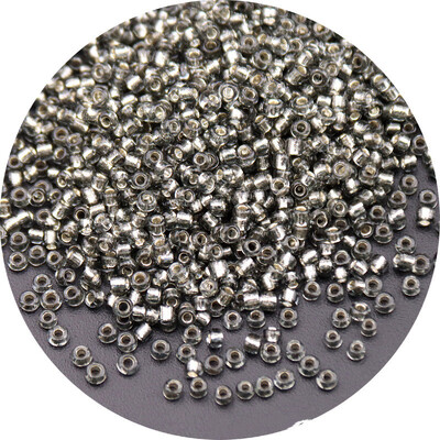 Aukštos kokybės 2/3/4 mm sudrėkintas sidabrinis stiklinis ryžių karoliukai palaidi karoliukai siuvinėjimas „pasidaryk pats“ karoliukų iškalimo medžiaga Naminiai papuošalų priedai