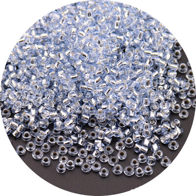 Aukštos kokybės 2/3/4 mm sudrėkintas sidabrinis stiklinis ryžių karoliukai palaidi karoliukai siuvinėjimas „pasidaryk pats“ karoliukų iškalimo medžiaga Naminiai papuošalų priedai