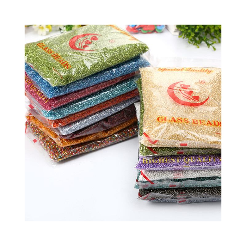 Aukštos kokybės 2/3/4 mm sudrėkintas sidabrinis stiklinis ryžių karoliukai palaidi karoliukai siuvinėjimas „pasidaryk pats“ karoliukų iškalimo medžiaga Naminiai papuošalų priedai