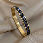 Brățară emailată din oțel inoxidabil Brățară cu model de ochi răi norocoși Brățări pentru femei și bărbați Bijuterii la modă rezistente la apă Cadouri