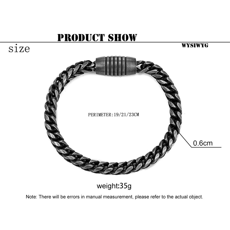 Nova personalizirana narukvica od nehrđajućeg čelika za motocikle za muškarce Ženski retro lanac Narukvica od lanca za motocikle Dizajn magnetske kopče