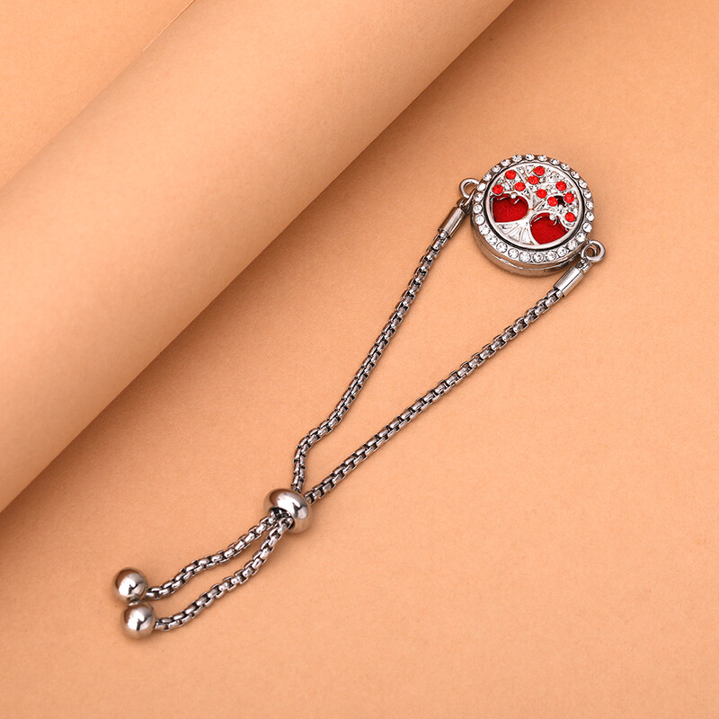 Cirkon u boji, narukvica za aromaterapiju Drvo života, podesivi raspršivač eteričnog ulja, medaljon za parfem, narukvica, modni ženski nakit