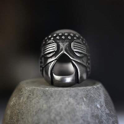 Vintage férfi rozsdamentes acél rózsa koponya gyűrűk férfiaknak gótikus punk hip hop motoros parti Halloween ékszerek férj születésnapi ajándék