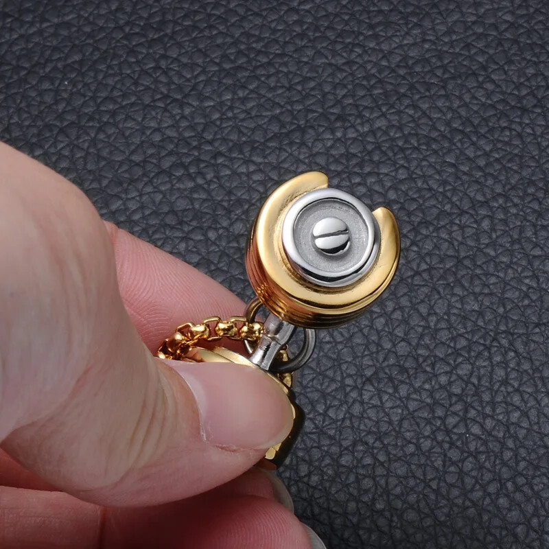 Madingi nerūdijančio plieno štangos karoliai, vyriški kūno rengybos hantelių pakabukai hiphopo naktinio klubo gimtadienio vakarėlio papuošalai Dovanos