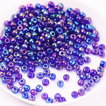 1,5mm 2mm 3mm 4mm Spacer Glass Seed Beads AB Πολύχρωμη τσέχικη γυάλινη σπόρος για χειροποίητα κοσμήματα DIY Κατασκευή ενδυμάτων Ραπτική χάντρα