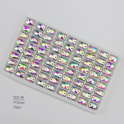 Všetky veľkosti Drop Sew on Rhinestone Crystal Ab Color Glas Sewing 3230 Pear Flatback Sew on Stone Glass Sewing for Bridal Dress