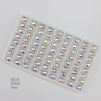 Všetky veľkosti Drop Sew on Rhinestone Crystal Ab Color Glas Sewing 3230 Pear Flatback Sew on Stone Glass Sewing for Bridal Dress