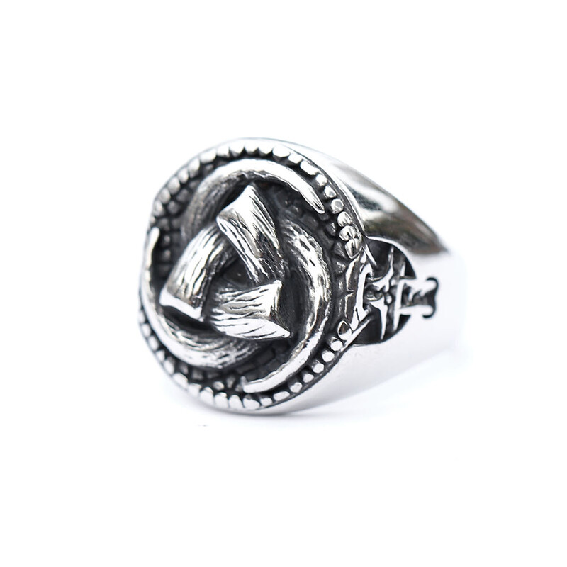 Pánsky prsteň z nehrdzavejúcej ocele 316L z roku 2023, amulet, kladivo, punkový vikingský prsteň pre mužov, elegantný halloweensky šperky, doprava zdarma
