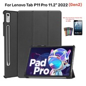 Pentru Lenovo Xiaoxin Pad Pro 2022 Husă 11.2 inch Tab P11 Pro Gen2 TB132FU TB138FC Husă magnetică din piele PU pentru tabletă + film + stilou