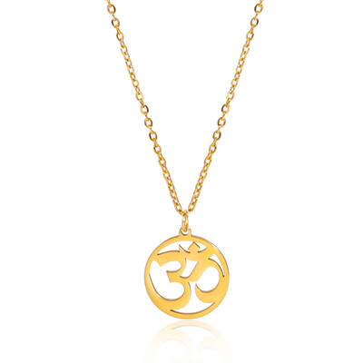Unift Buddhism Hindu Yoga Om Aum Ogrlica za muškarce Žene Nadnaravni talisman Amulet Nakit od nehrđajućeg čelika Shiva dodaci