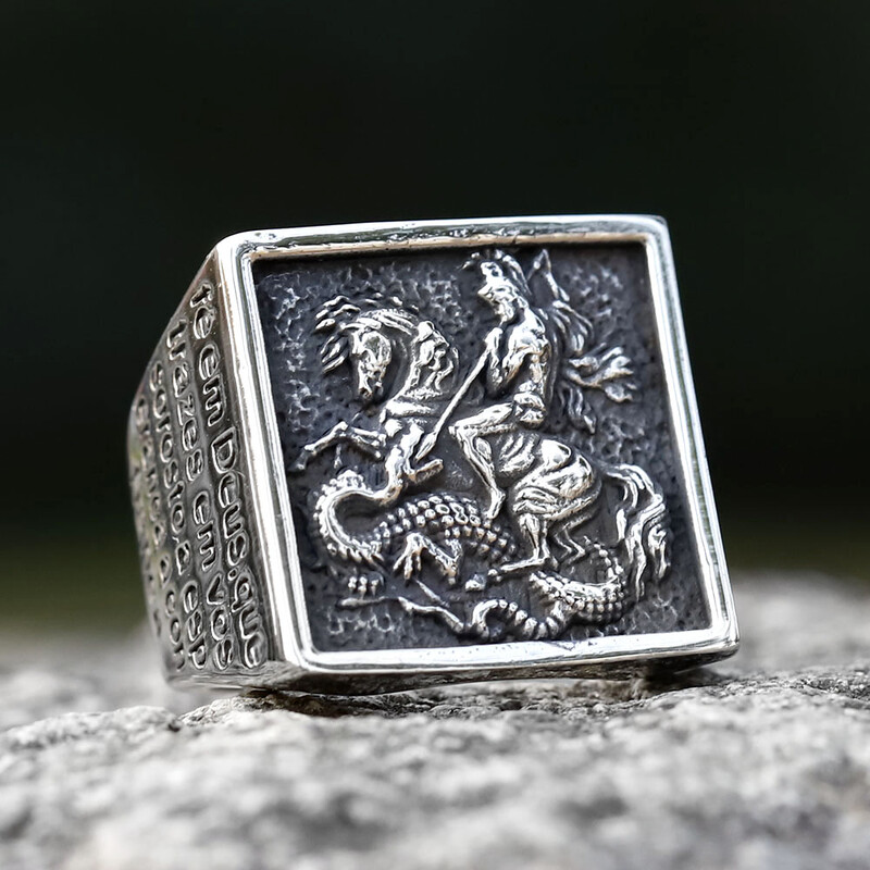 2023 nový vintage NOVÝ pánsky prsteň z nehrdzavejúcej ocele 316L, špeciálny dizajn, rytiersky módny prsteň pre mužov, elegantný, luxusný veľkoobchod so šperkami