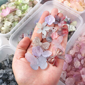 Akrilo mišrūs karoliukai matiniai lapai gėlės drugelių karoliukai papuošalai radiniai Apyrankės „pasidaryk pats“ apyrankės tarpinės karoliukai papuošalų kūrimas