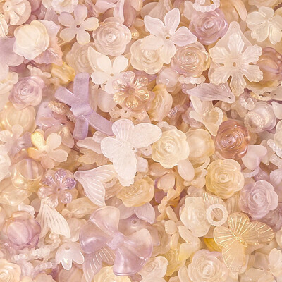 Akrilo mišrūs karoliukai matiniai lapai gėlės drugelių karoliukai papuošalai radiniai Apyrankės „pasidaryk pats“ apyrankės tarpinės karoliukai papuošalų kūrimas