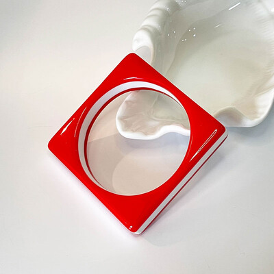 Nove moderne narukvice od crvene smole za žene, slatka narukvica s geometrijskim kvadratnim dizajnom, narukvica s šarmom za djevojke, modni nakit za vjenčanja