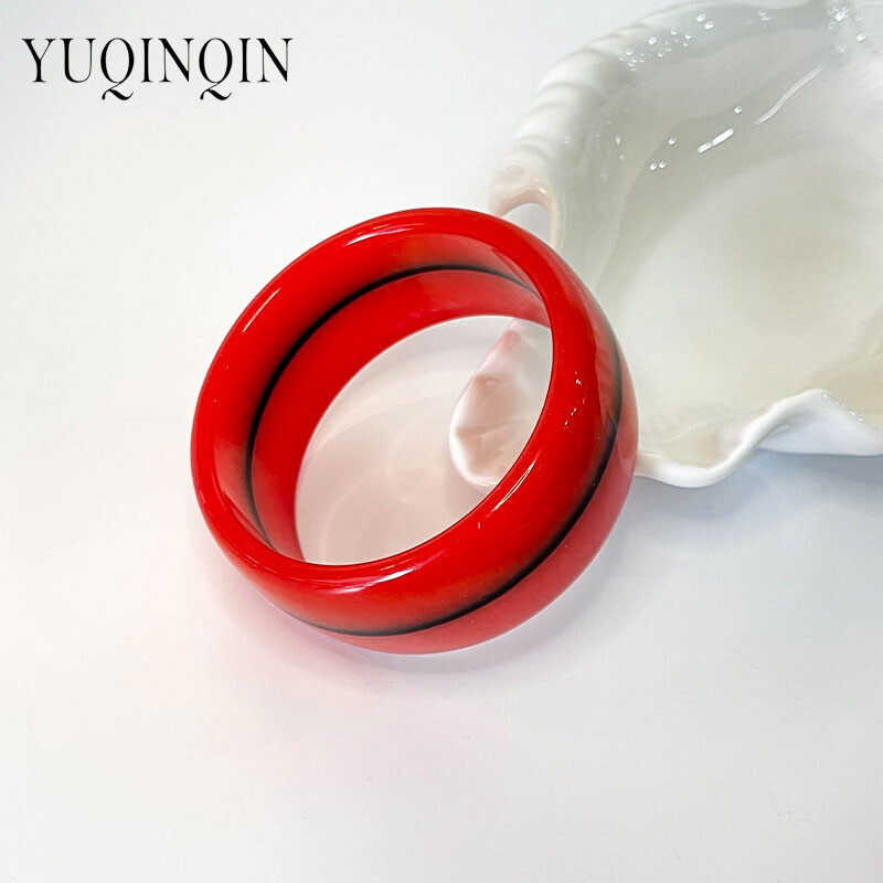 Nove moderne narukvice od crvene smole za žene, slatka narukvica s geometrijskim kvadratnim dizajnom, narukvica s šarmom za djevojke, modni nakit za vjenčanja