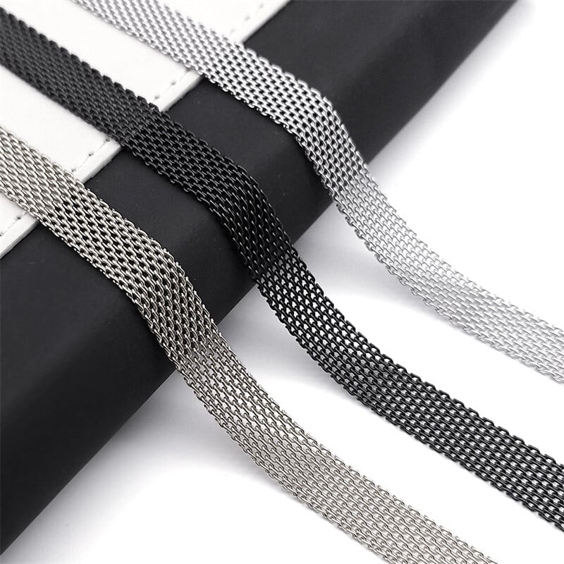 Colier cu lanț de rețea plată pentru femei, bărbați, din oțel inoxidabil, plasă de culoare aurie, coliere pentru claviculă, choker, bijuterii, cadou de nuntă joyas